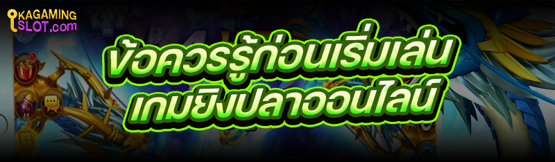 ข้อควรรู้ก่อนเริ่มเล่น เกมยิงปลาออนไลน์